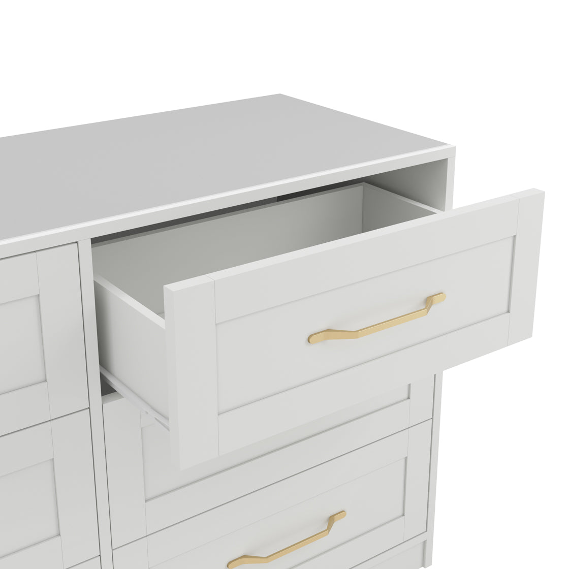 Austen White & Gold Chest of Drawers | 6 Drawers